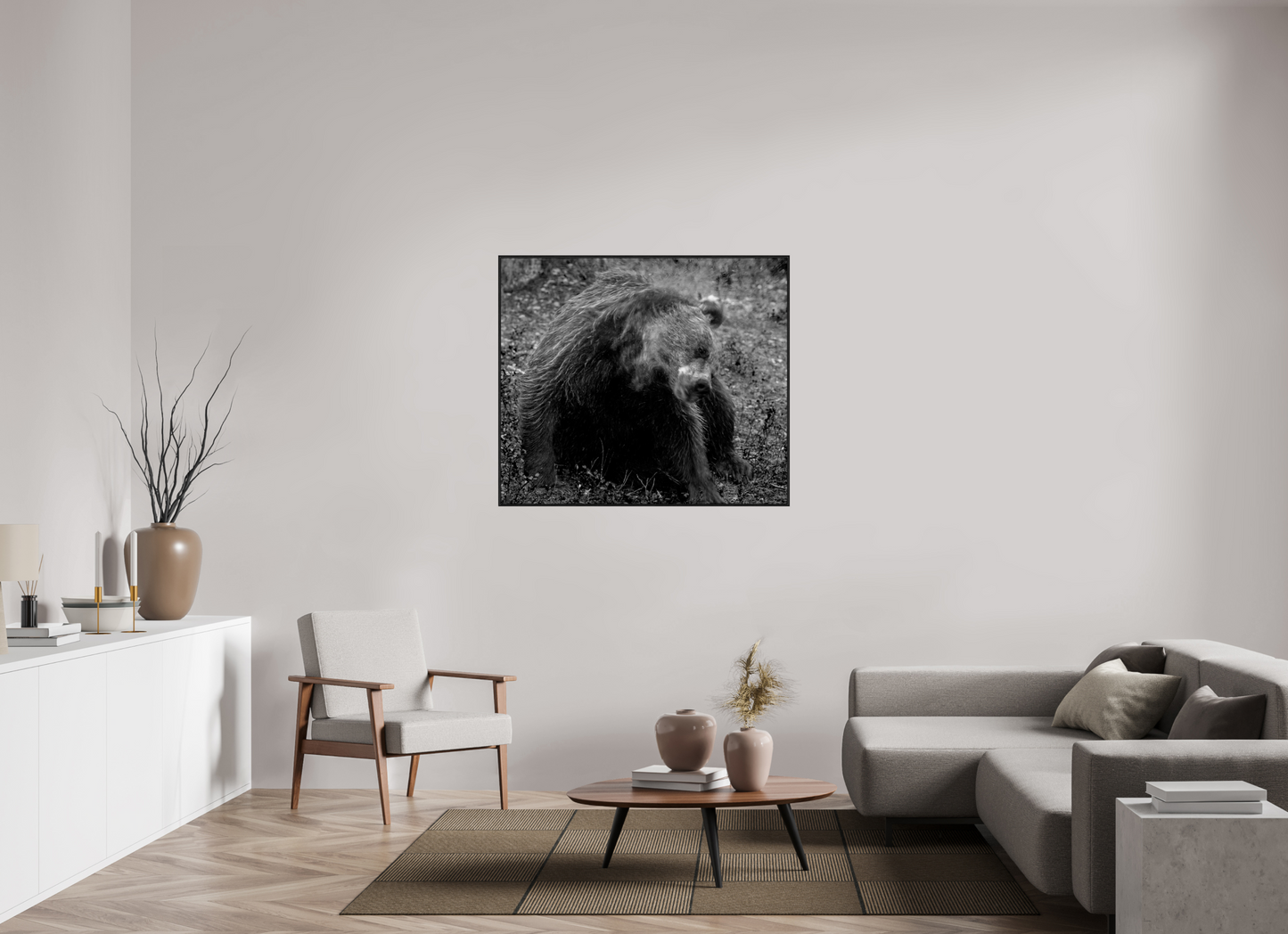 116.4 x 100 cm, Hahnemühle Baryta - 6mm Basel Black Oak Rugged