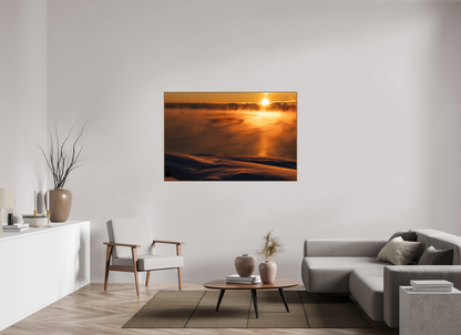 150 x 100 cm, Hahnemühle Baryta - Natural Oak Floater Burning Sea