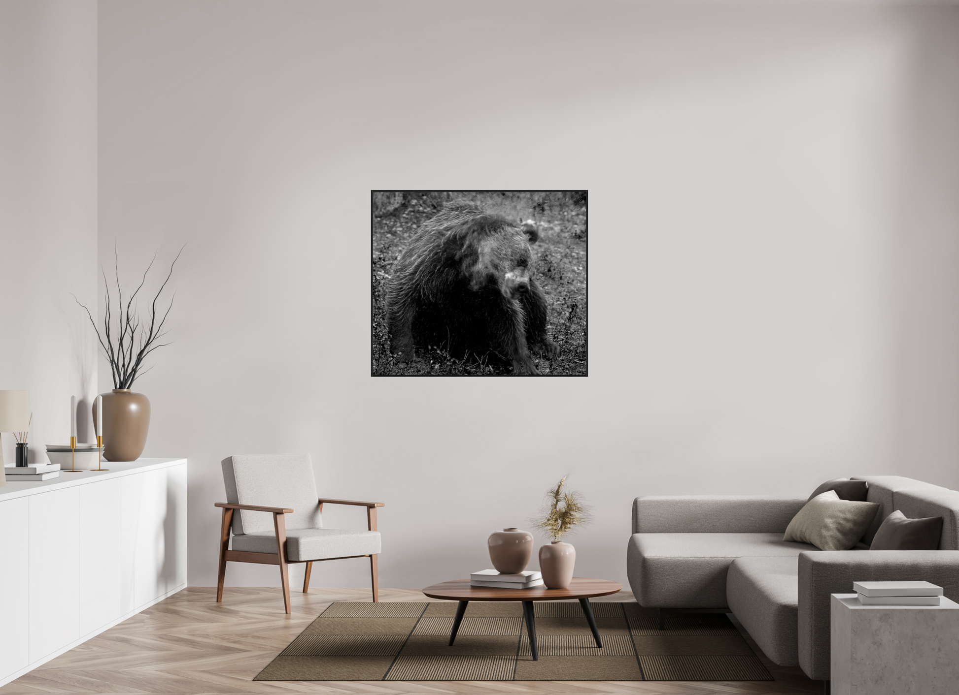 116.4 x 100 cm, Hahnemühle Baryta - 6mm Basel Black Oak Rugged