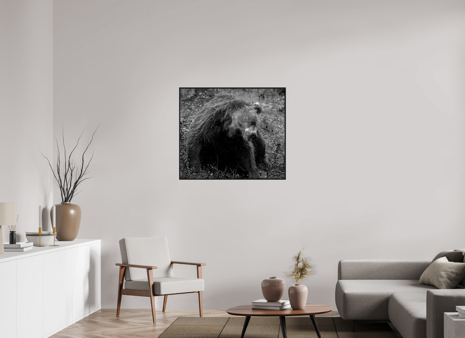 93.1 x 80 cm, Hahnemühle Baryta - 6mm Basel Black Oak Rugged