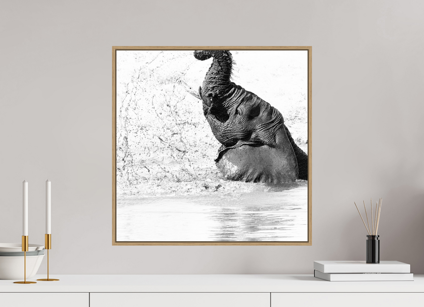 50 x 50 cm, Hahnemühle Baryta - Natural Oak Floater Joy