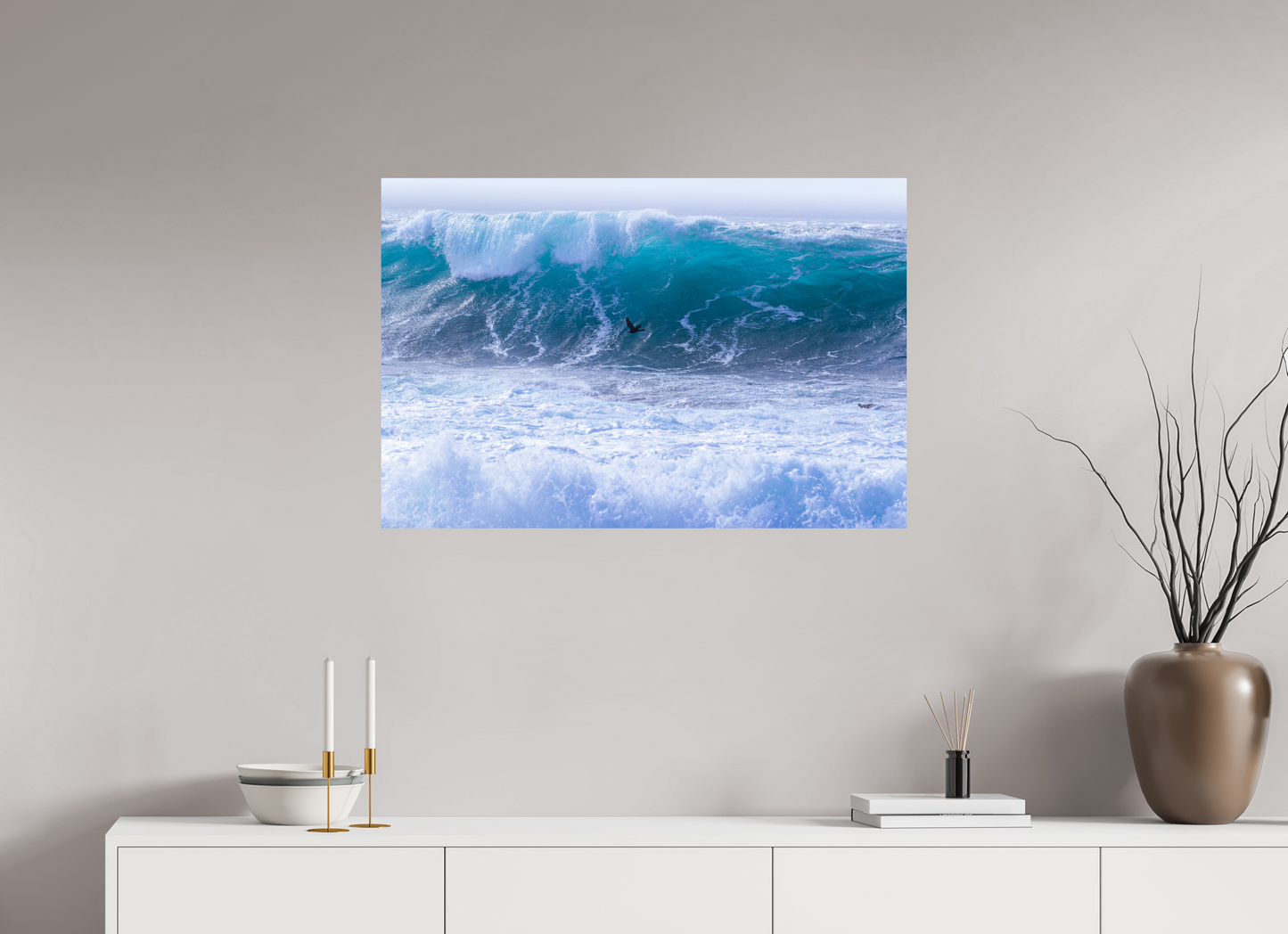 90 x 60 cm, ChromaLuxe HD Metal Print The Surfer